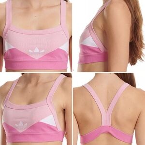 NWT Adidas Women's Pink Two-Tone Activewear Workout Yoga Running Sports Bra - M